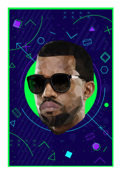 Kanye West Low Poly Wall Art