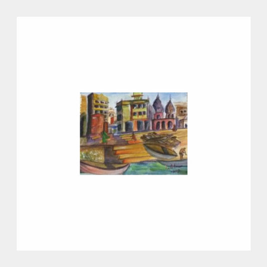 Square Art Prints, Varanasi / artiste : Lalitavv, - PosterGully