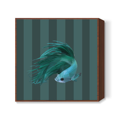 Blue Fish Square Art Prints