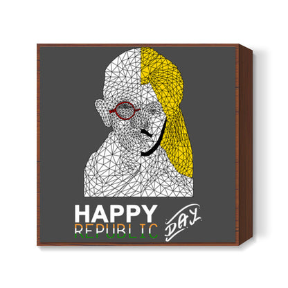 Happy Republic Day Square Art Prints