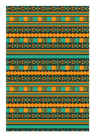 PosterGully Specials, Green and Yellow Aztec Tribal Wall Art