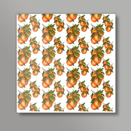 Oranges Citrus Fruit Pattern Background Design   Square Art Prints