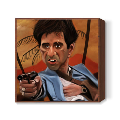 Scar Face | Tony Montana | Caricature Square Art Prints