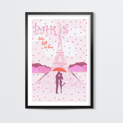 Paris-Fall in Love Wall Art