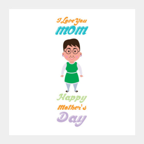 Mom Love You Square Art Prints PosterGully Specials