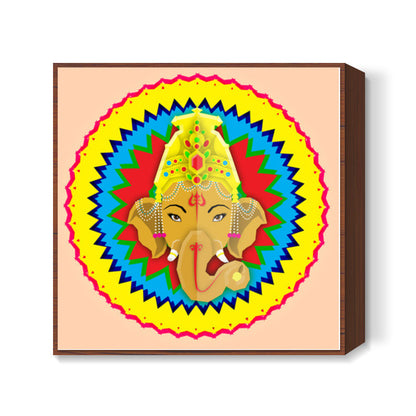 Ganesha Vector Illustration Square Art Prints