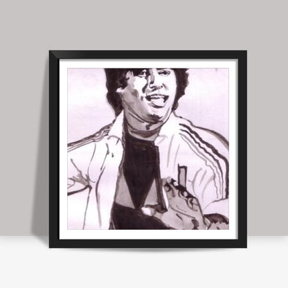 Bollywood superstar Amitabh Bachchan dances to the varied tunes of life Square Art Prints