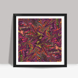 Psychedelic Multicolored Abstract Art Background Design Square Art Prints