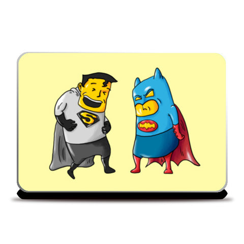 Batman Superman Costume Mix Laptop Skins