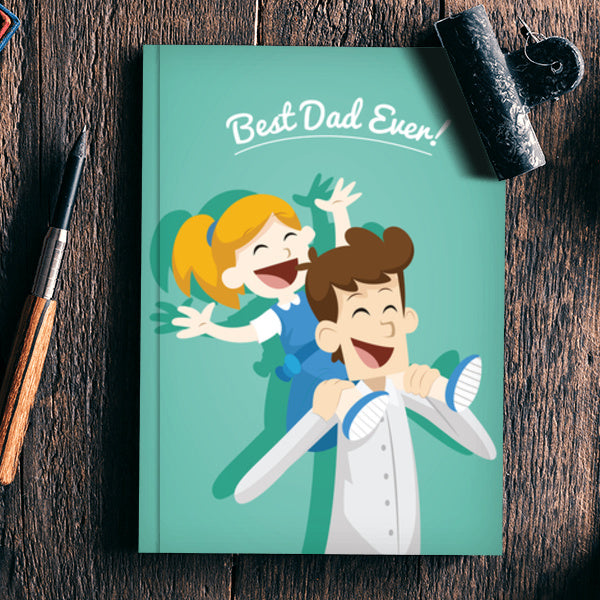 Cute Girl With Dad Fathers Day | #Fathers Day Special  Notebook