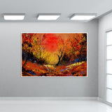sunset in the wood Wall Art