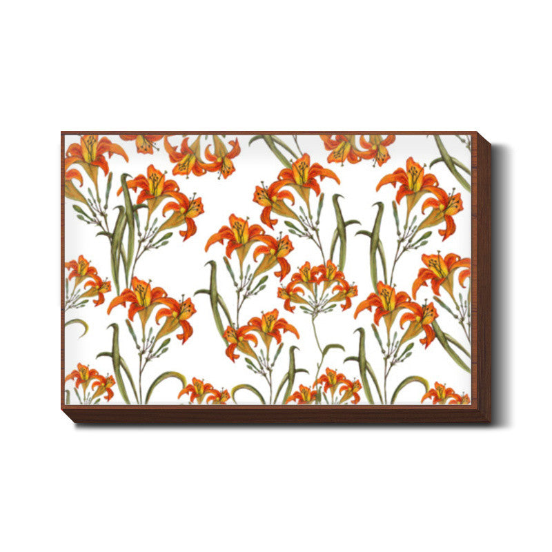 Orange Lily Flowers Spring Background Nature Print Wall Art