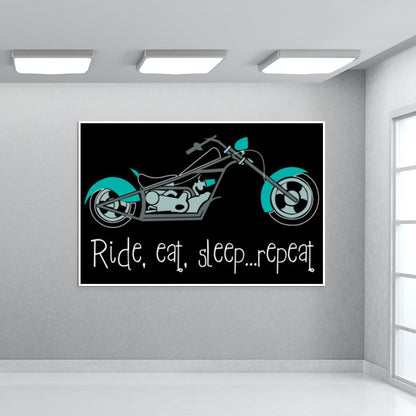 Ride, eat, sleep ... repeat ! Wall Art