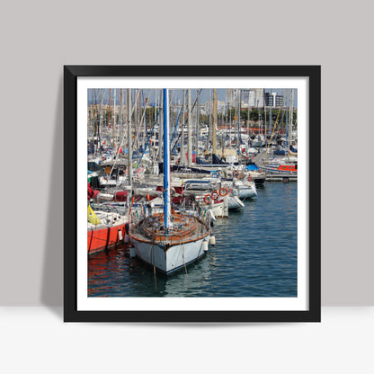 The port, Spain Square Art Prints