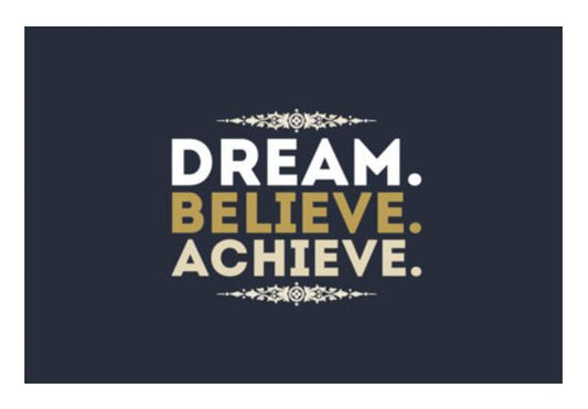 PosterGully Specials, Dream Believe Achieve Wall Art