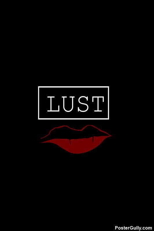 Wall Art, Lust Lips Artwork