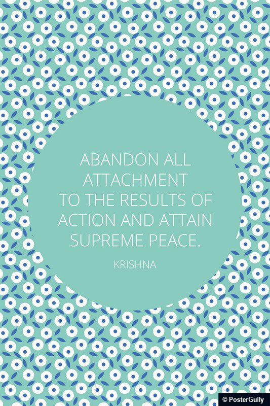 Brand New Designs, Abandon Quote Krishna | Bhagavad Gita, - PosterGully - 1
