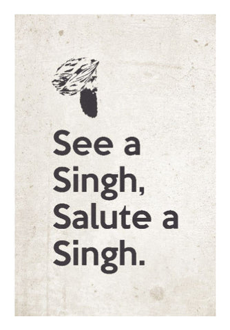 Wall Art, See A Singh, Salute A Singh Wall Art | Rishabh Bhargava, - PosterGully