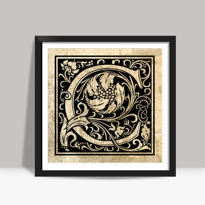 Ornate C Square Art Prints