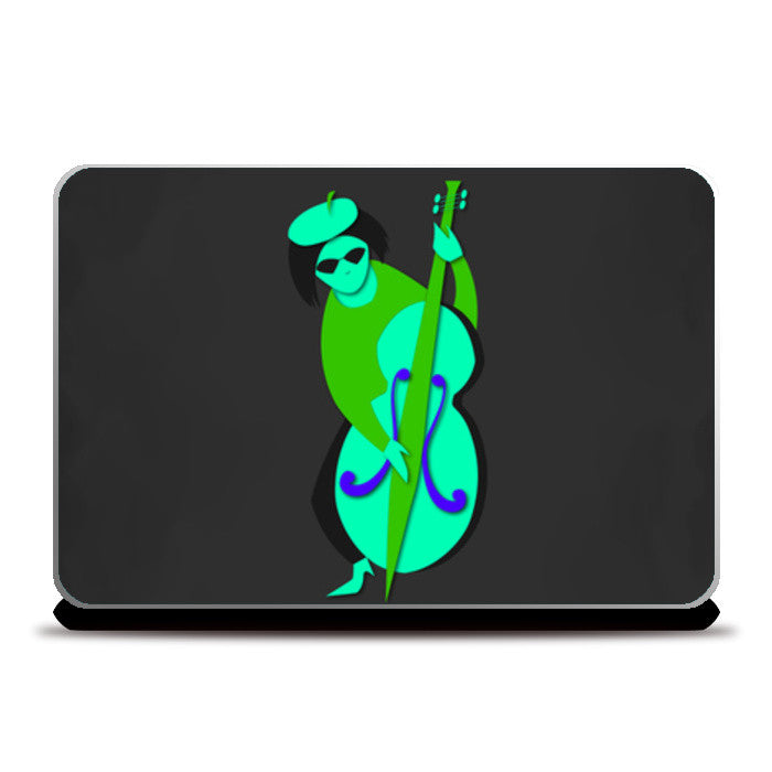 Jazz Man - Double Bass Laptop Skins