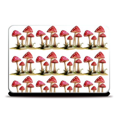 Laptop Skins, Red Mushroom Fungi Pattern Laptop Skins