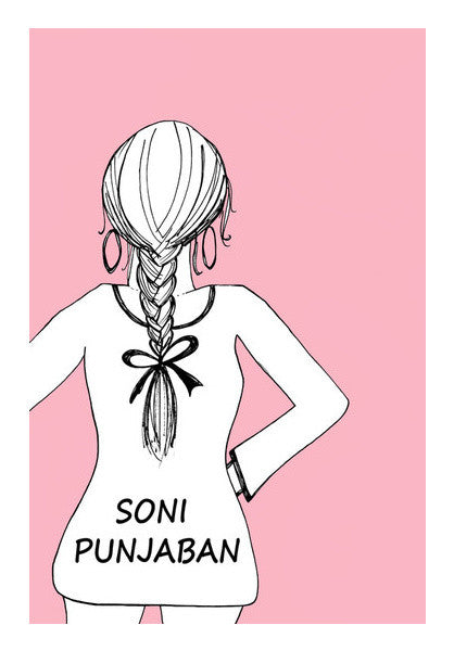 Soni Punjaban Indian Woman Minimal Print  Wall Art