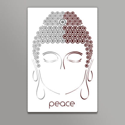 Peace - Minimalist Zen Art (Red) Wall Art