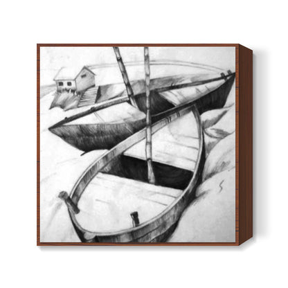 boats Square Art Prints