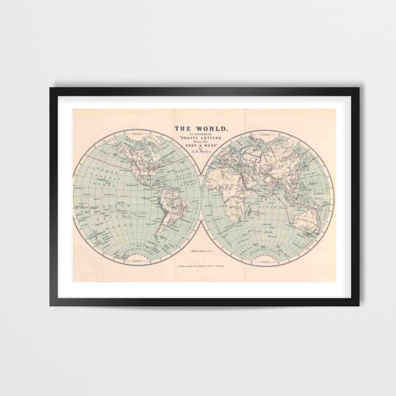 Vintage World Map Wall Art