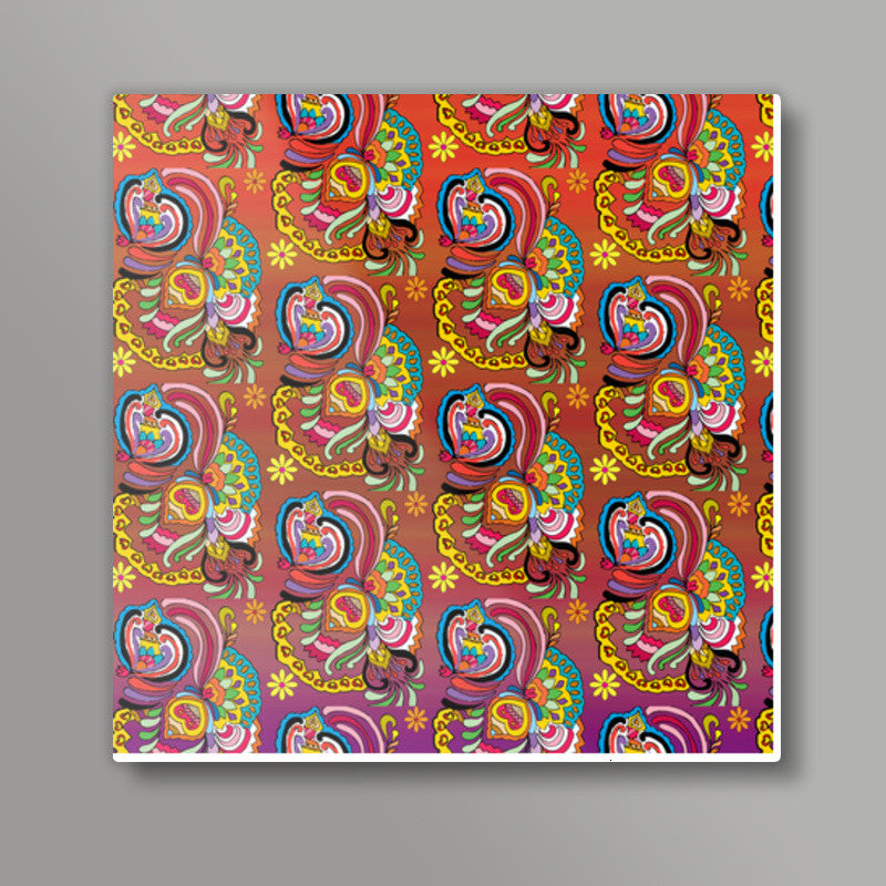 Flower artwork Square Art Prints