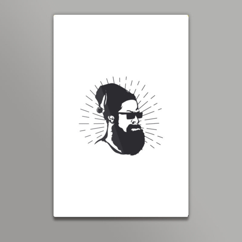 Hipster Santa - Christmas Wall Art