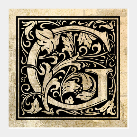 Ornate G Square Art Prints
