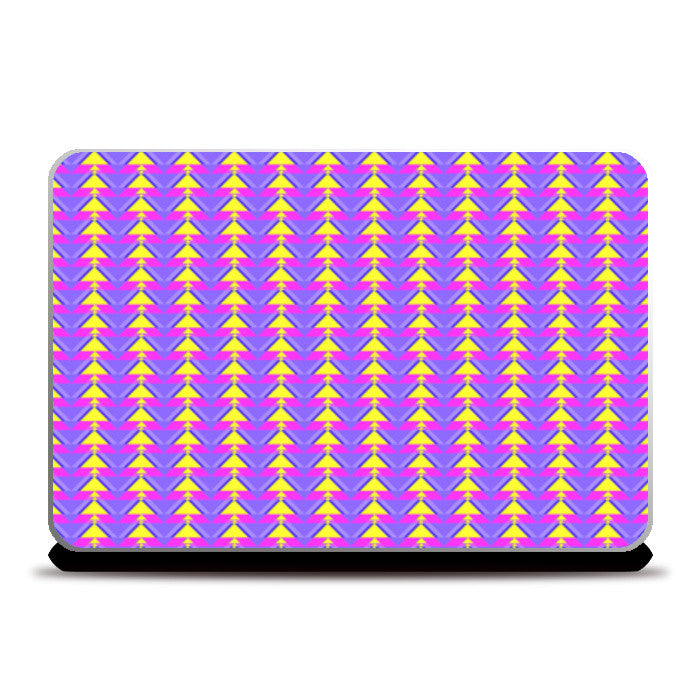 Trippy Triangles | Purple yellow Laptop Skins