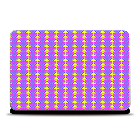 Trippy Triangles | Purple yellow Laptop Skins
