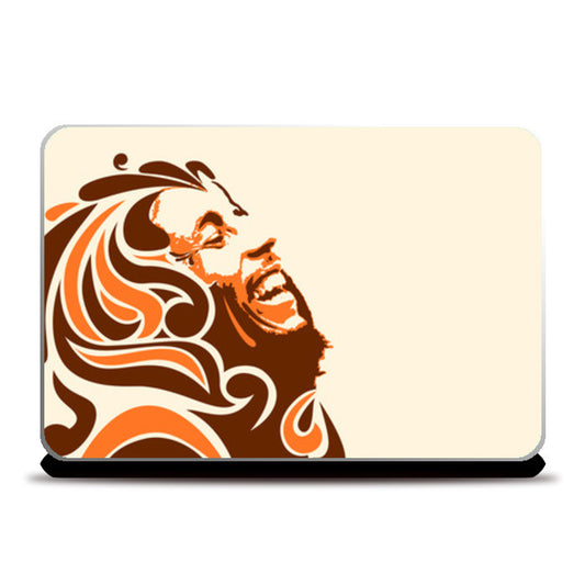 Laptop Skins, Bob Marley Vector Illustration Laptop Skins