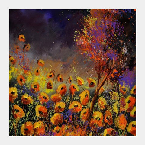 Orange Poppies Square Art Prints PosterGully Specials