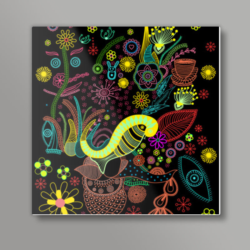 The Enchanted Forest - Night Square Art Prints