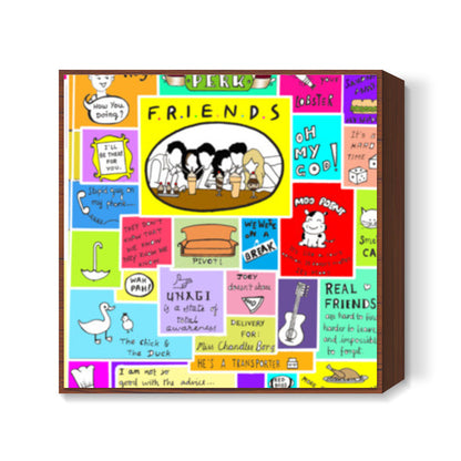 F.R.I.E.N.D.S Doodle Square Art Prints