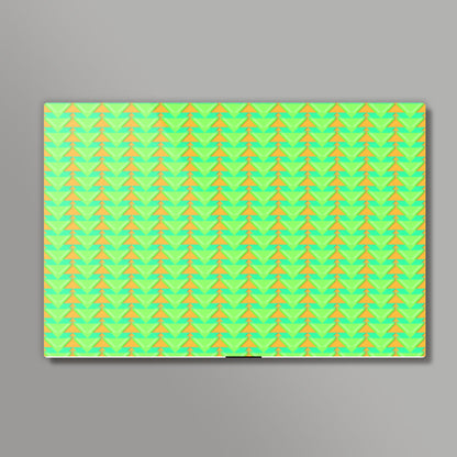 Trippy Triangles | Green orange Wall Art