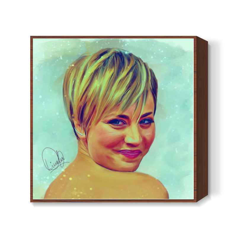 Kaley Cuoco Square Art Prints