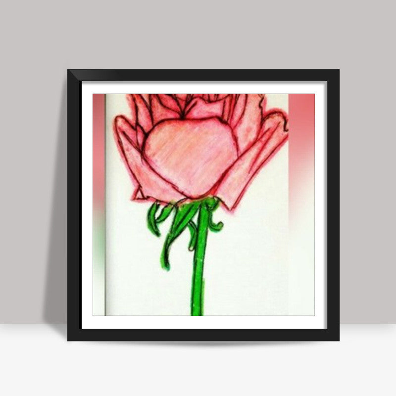 Rose flower Square Art Prints