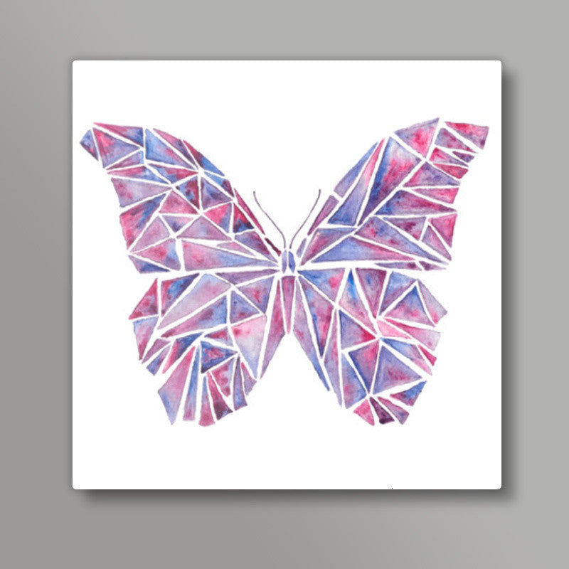 Geometric Butterfly Square Art Prints