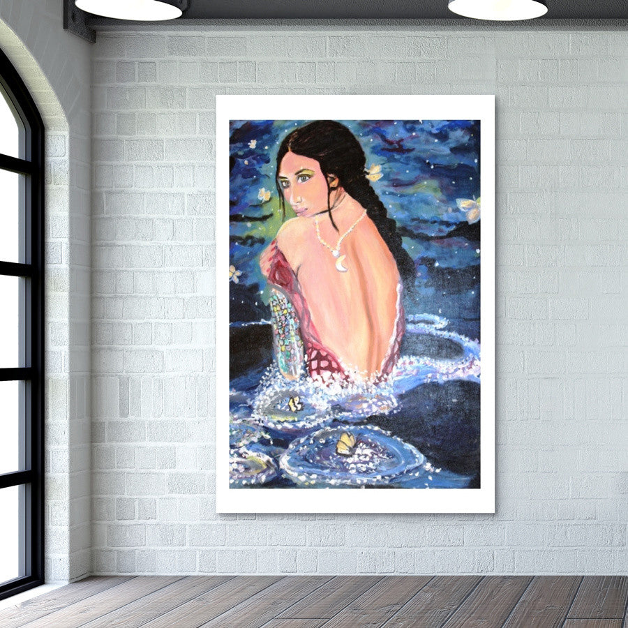 Bollywood Mermaid Love Wall Art