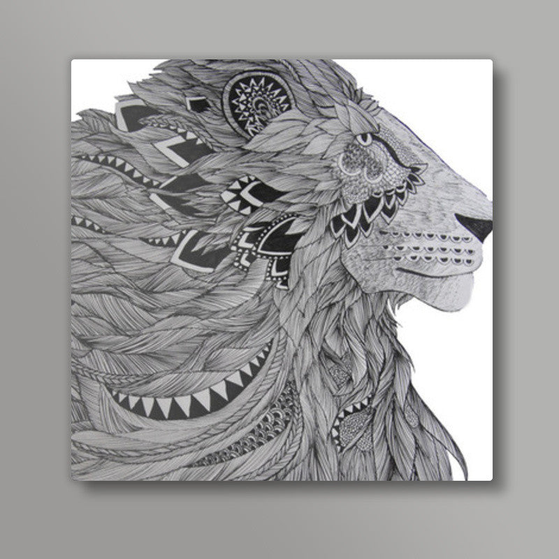 He isnt a tame lion Square Art Prints