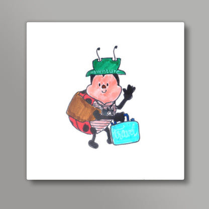 Travel Bug Square Art Prints