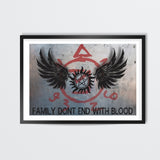 Supernatural: Family dont end with blood 2 Wall Art