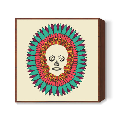 Skull Mandala Square Art Prints