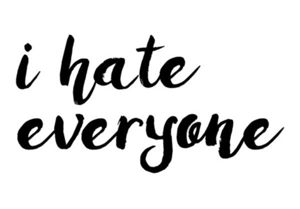 I hate everyone Wall Art