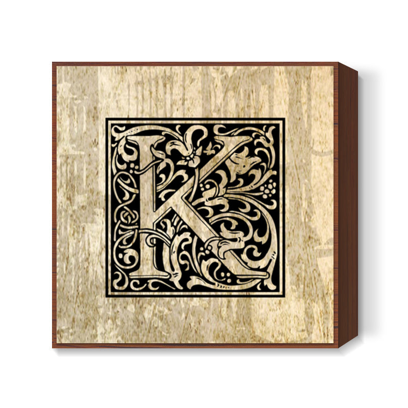 Ornate K Square Art Prints