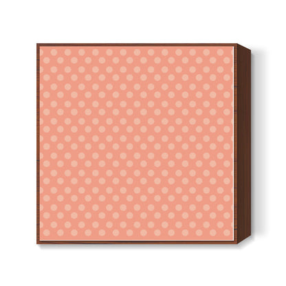 Peach Dots Square Art Prints